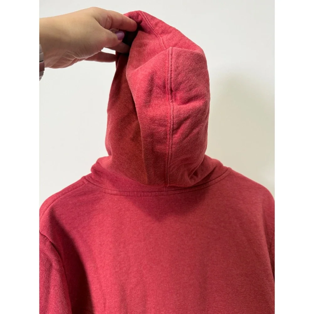 The North Face Hoodie Men's Large Pullover Graphic Half Dome Logo‎ Heather Red